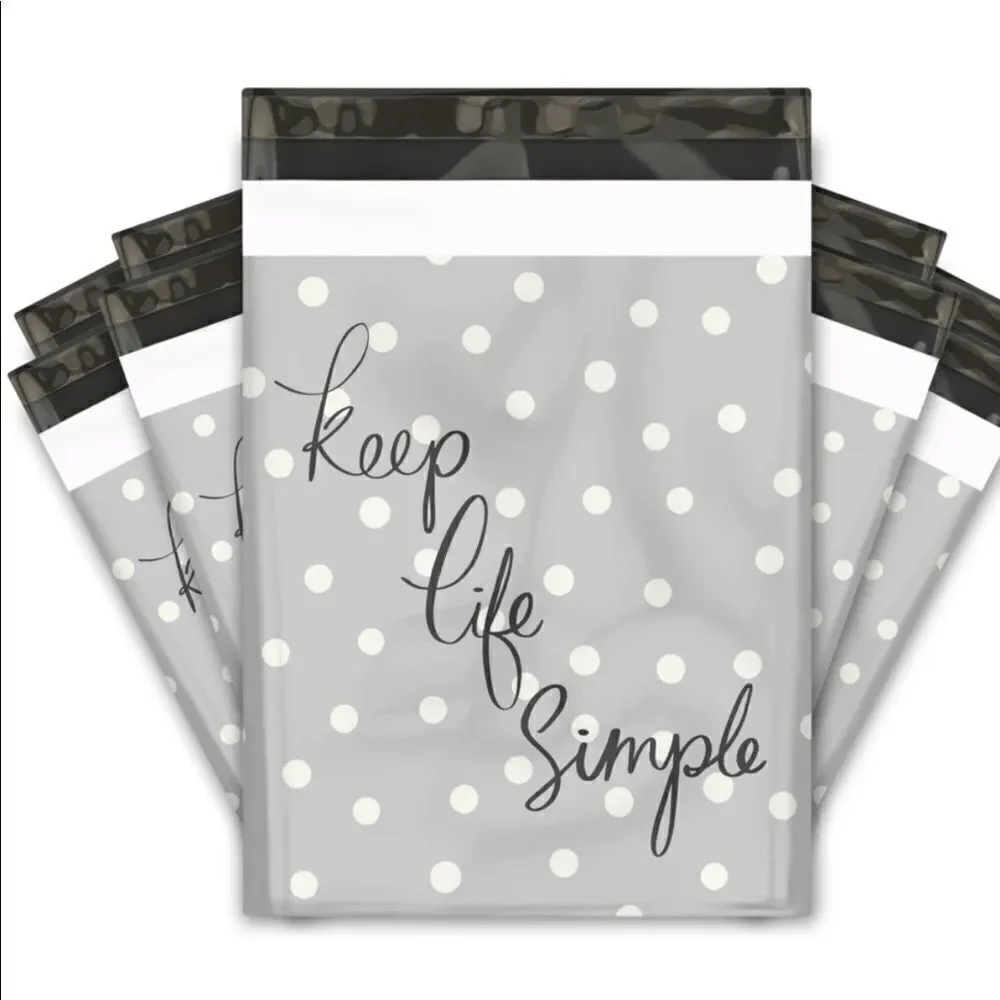 Poly Mailers MIX Lights 6x9 10x13 12.5x15 14.5x19 35pcs  35 stickers 1.5”